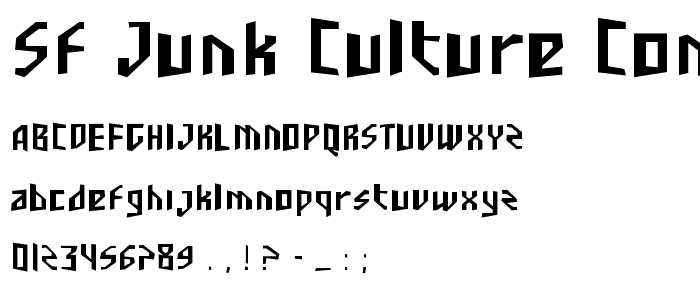 SF Junk Culture Condensed font